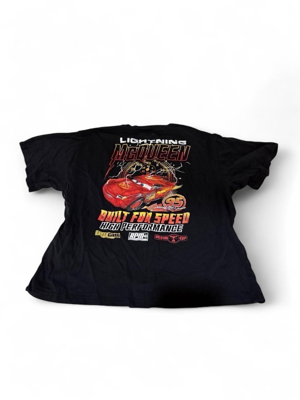 Disney Black Lightning McQueen Graphic Tee with Red Accents